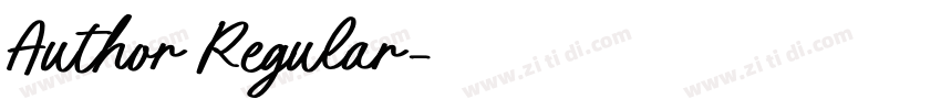 Author Regular字体转换 Author Regular字体转换